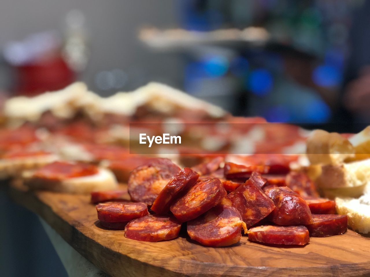 Close-up of meat on table