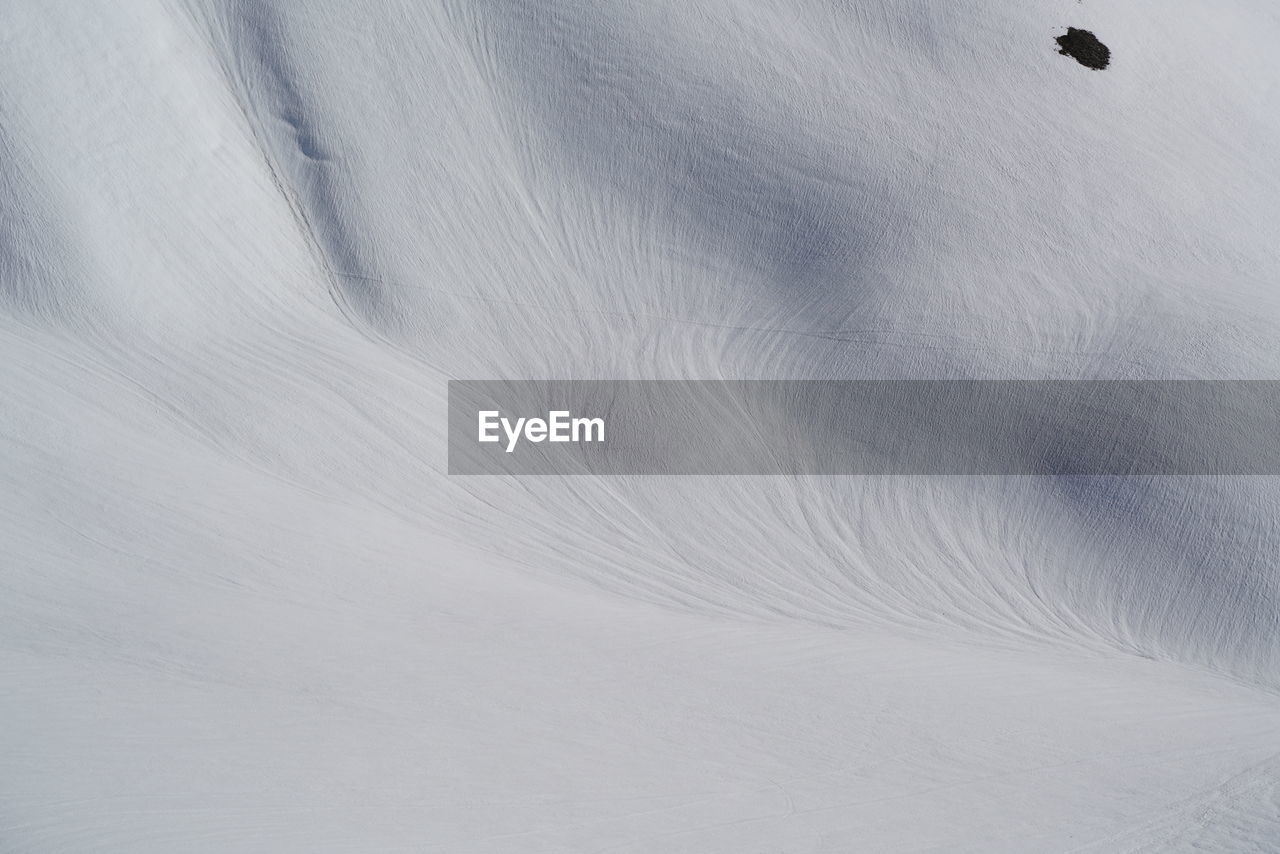 Full frame shot of snow covered land