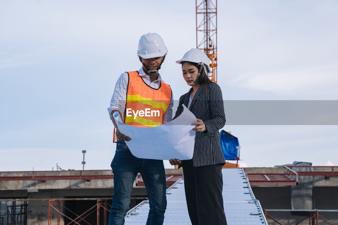 Man working at construction site