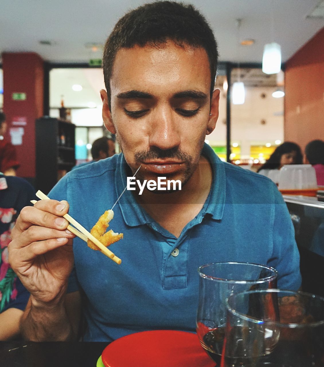 Man eating
