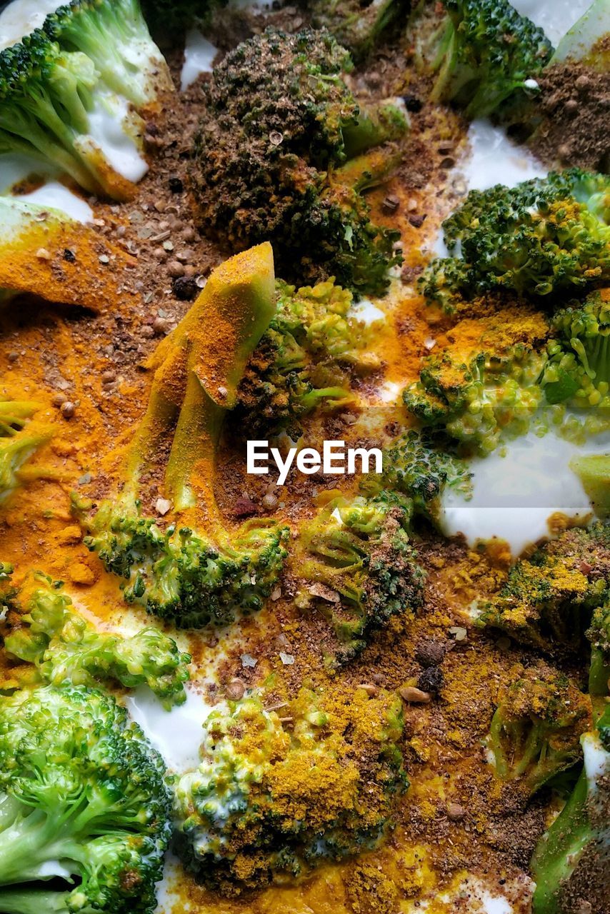 High angle view of broccoli