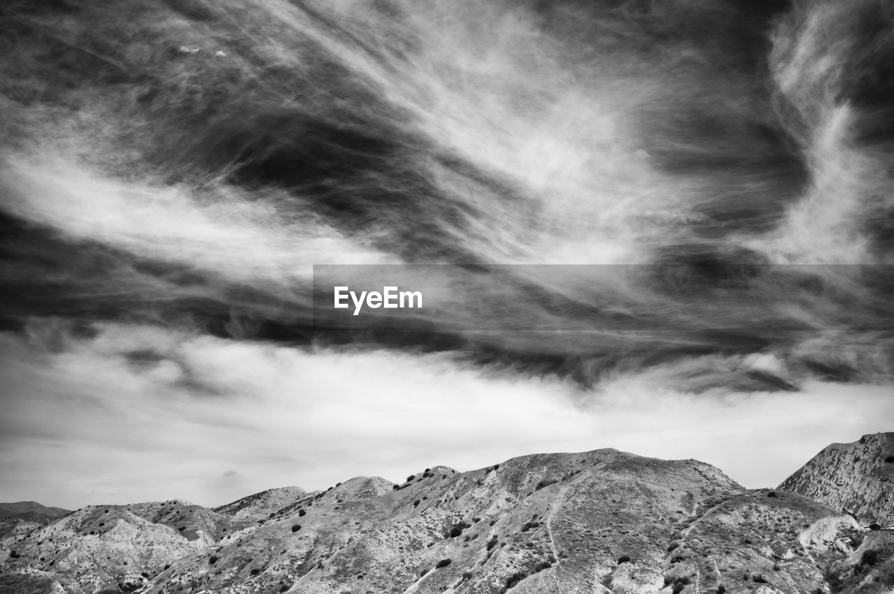 Low angle view of mountain against sky
