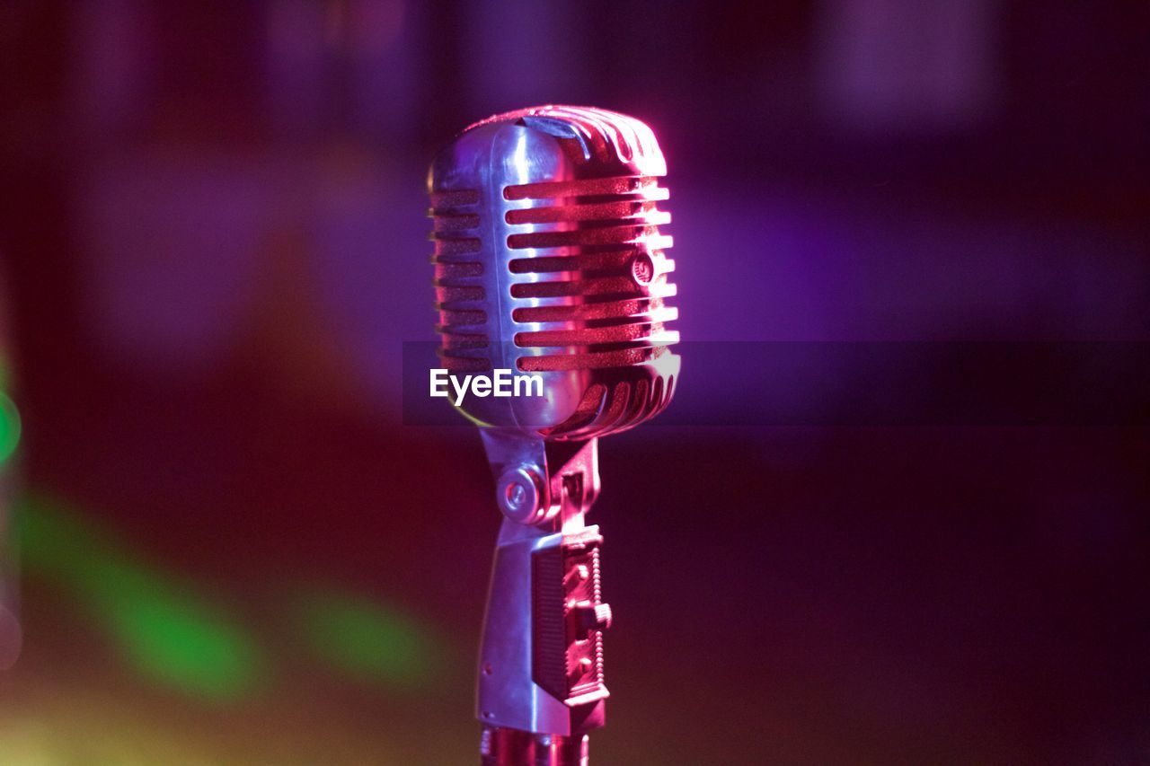 Cropped image of old-fashioned microphone