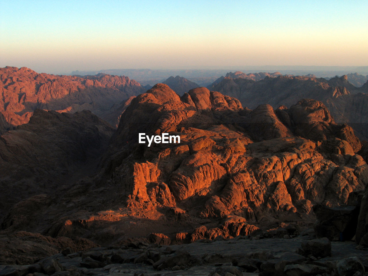 View of rock formations at mount sinai