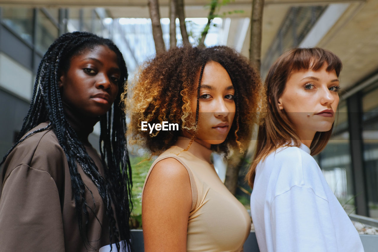 Close-up portrait of young women