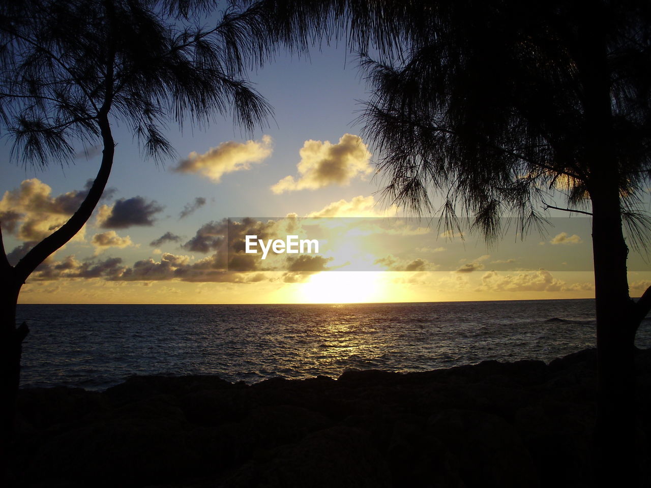 SCENIC VIEW OF SEA DURING SUNSET