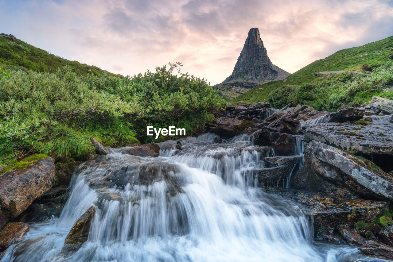 Waterfall in the swiss alps