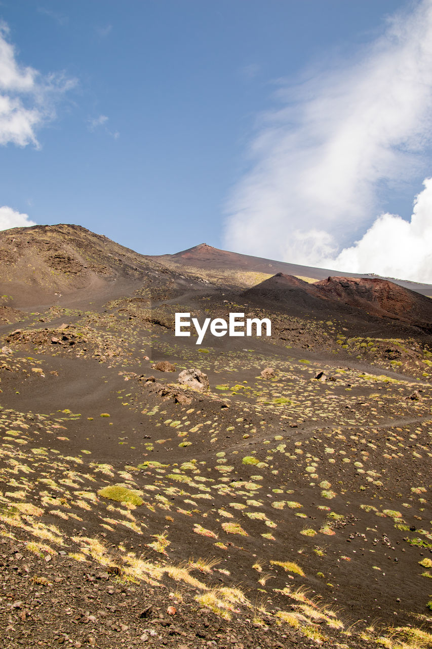 SCENIC VIEW OF LANDSCAPE AND MOUNTAINS AGAINST SKY