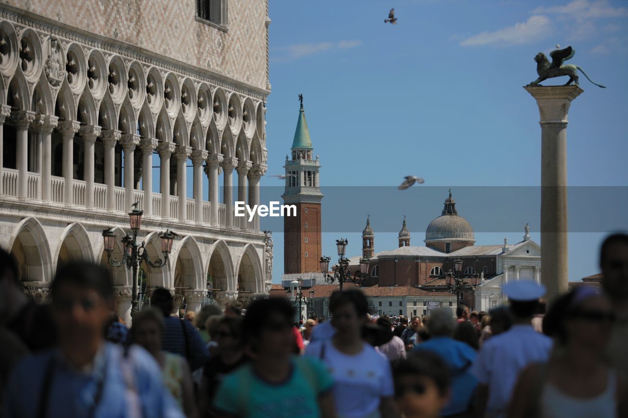 People against historic buildings in city