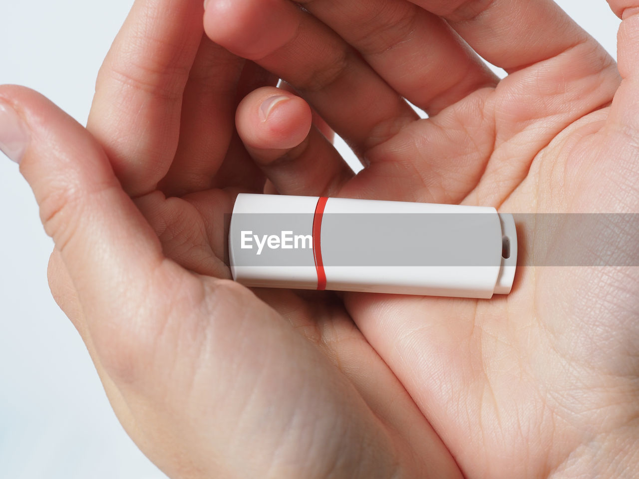 CLOSE-UP OF WOMAN HOLDING HANDS WITH TEXT