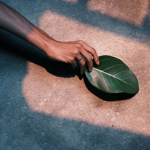 WOMAN STANDING ON LEAF