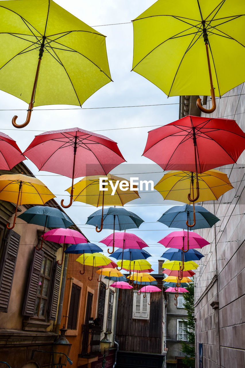 COLORFUL UMBRELLAS HANGING