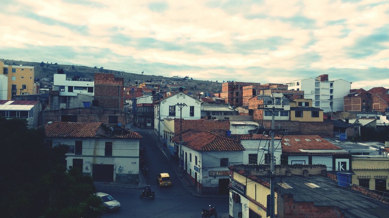 RESIDENTIAL DISTRICT AGAINST SKY