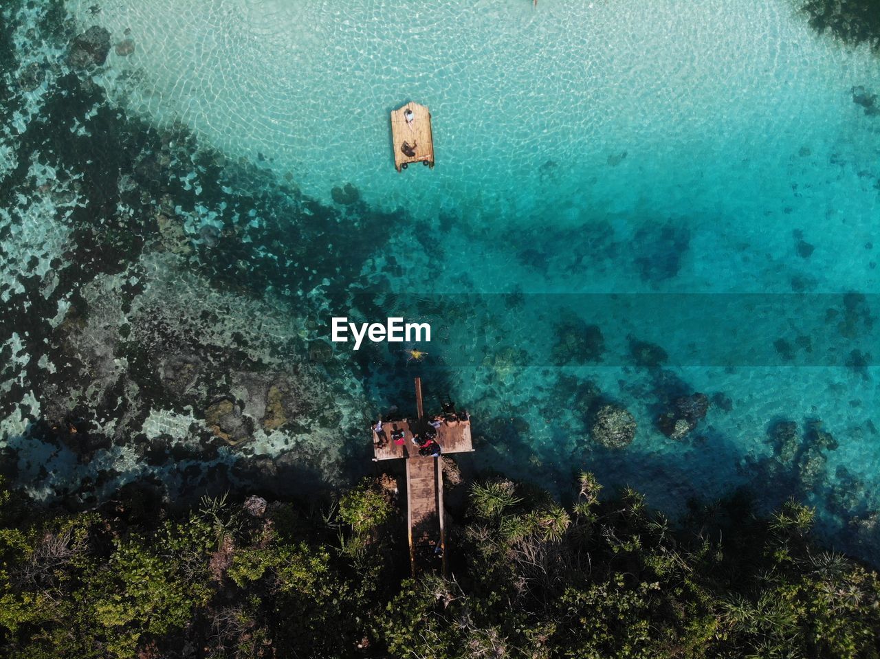 Aerial view of coastline