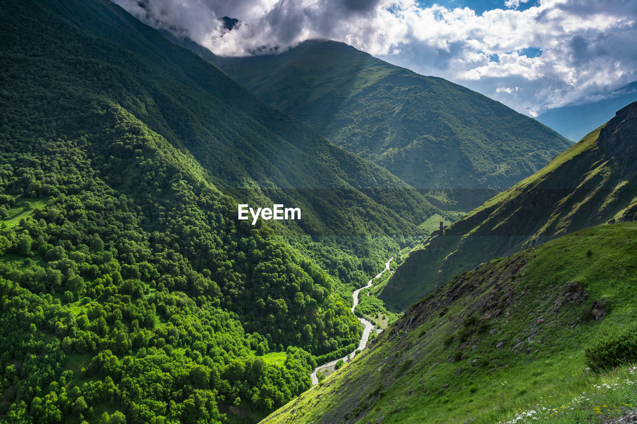 Mountains of chechnya in the caucasus