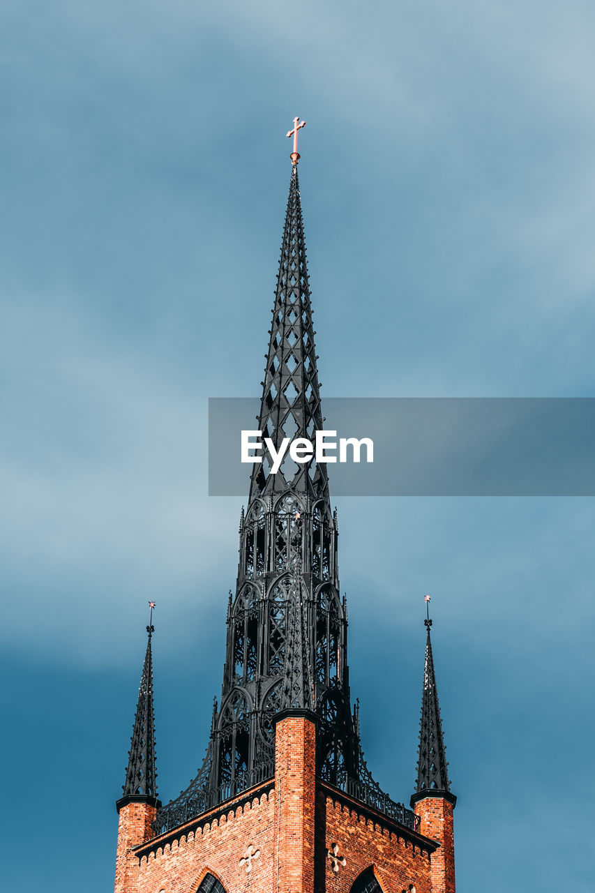 Low angle view of church against sky