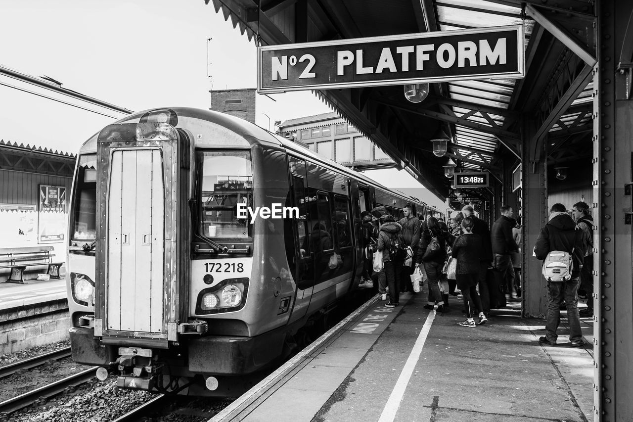 People boarding train at birmingham moor street station