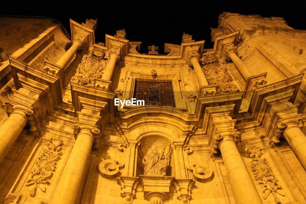 Fragment of a cathedral in evening lights