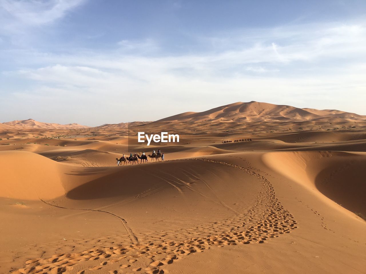 Scenic view of desert against sky