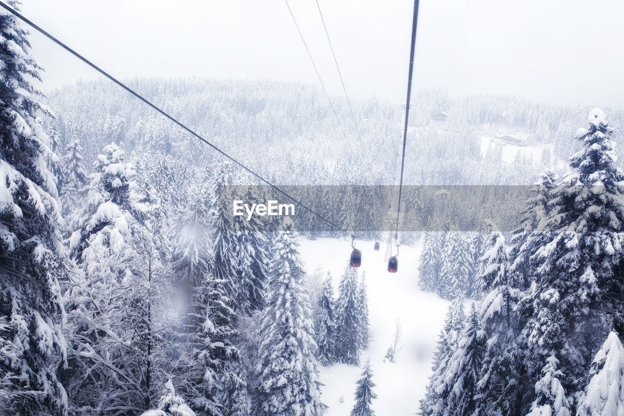 SNOW COVERED LAND AND MOUNTAINS