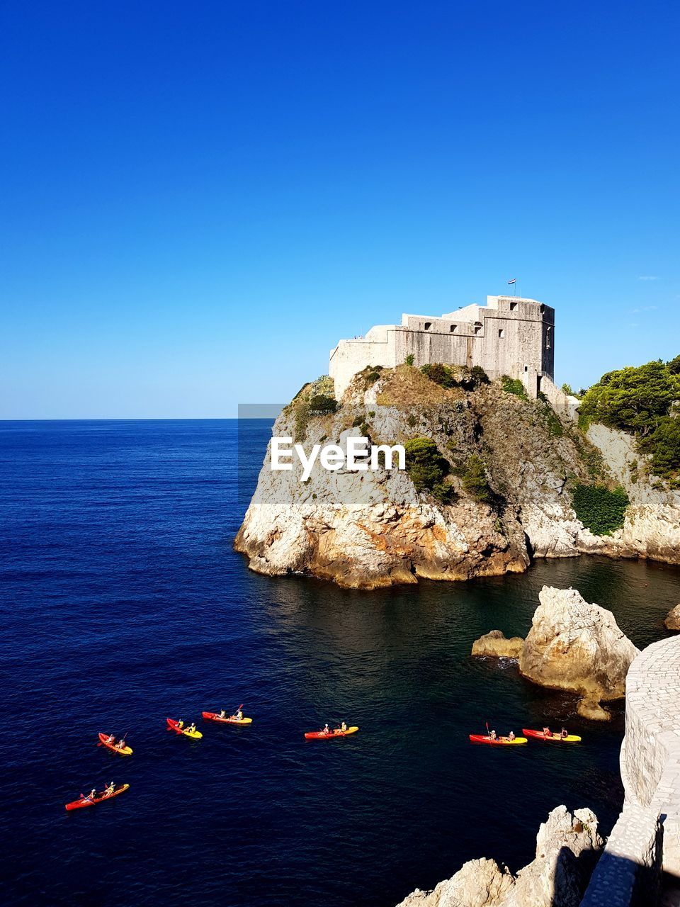 Rock formation by sea