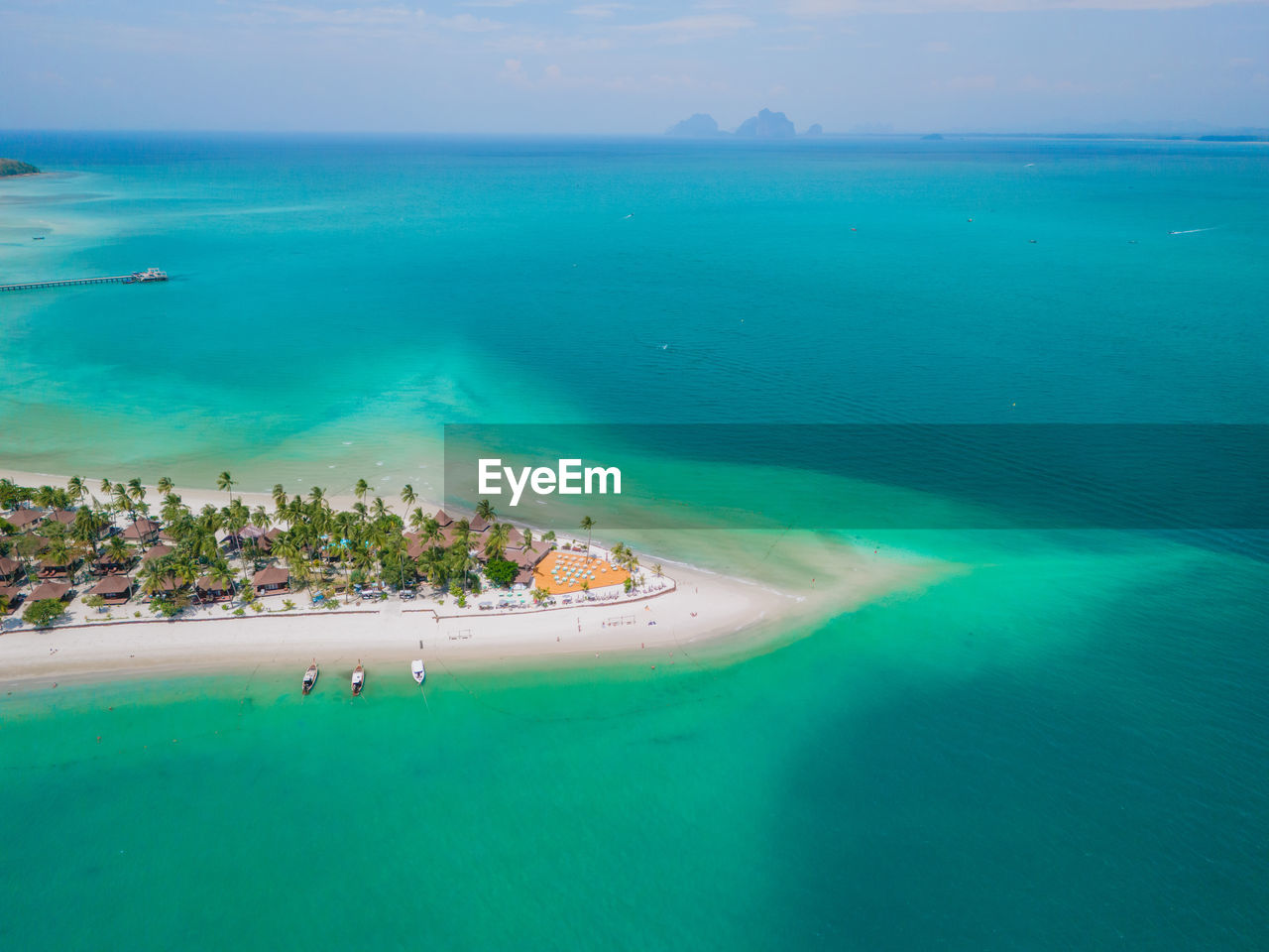 high angle view of beach against sky