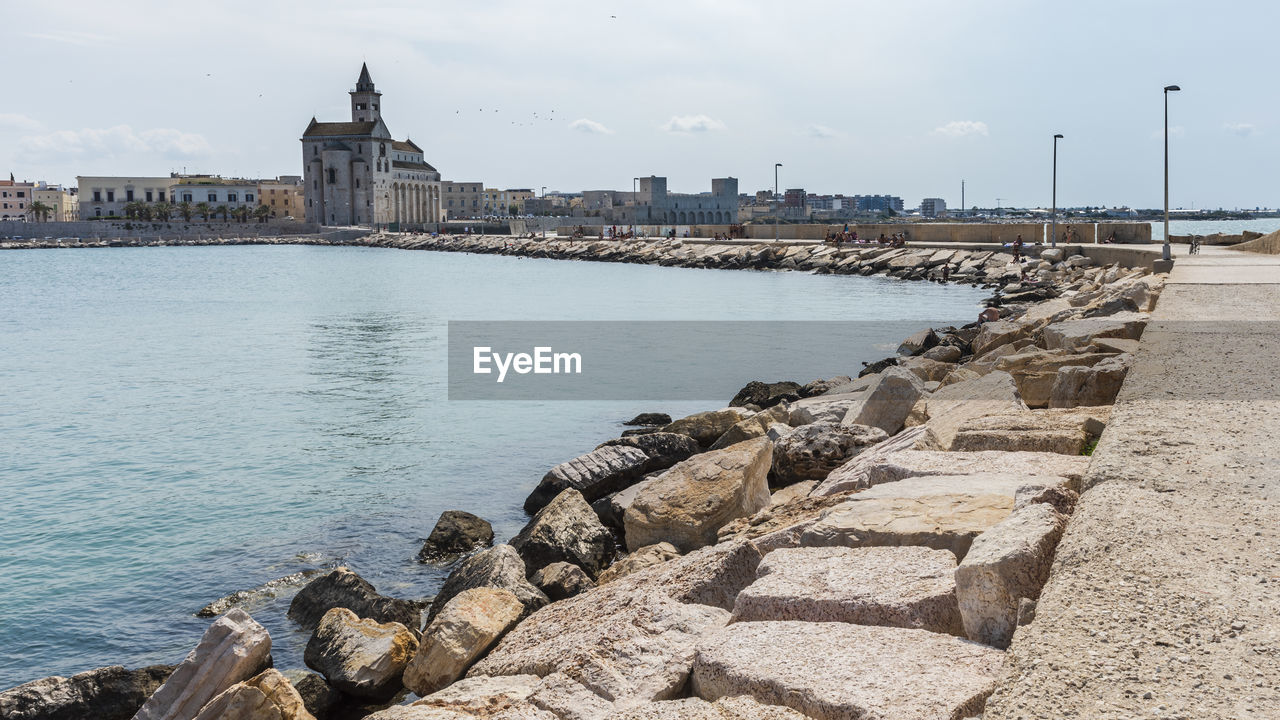 Like a white ship in the middle of the sea. trani, cathedral of san nicola pellegrino. puglia. italy