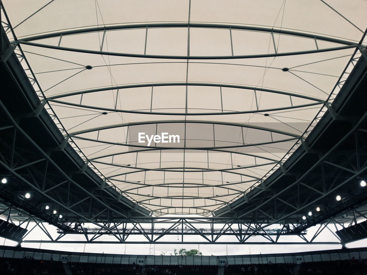 Low angle view of stadium roof