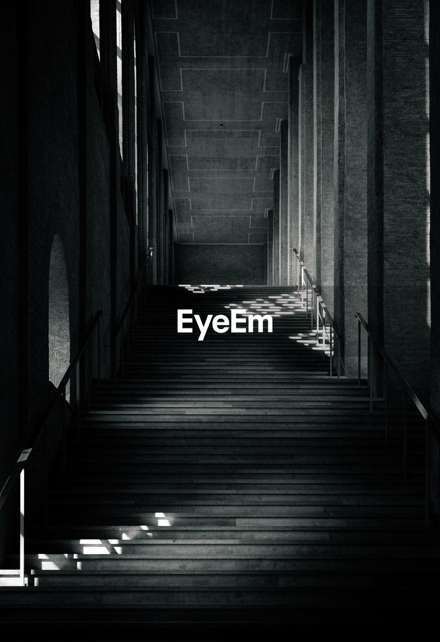 Empty staircase in building