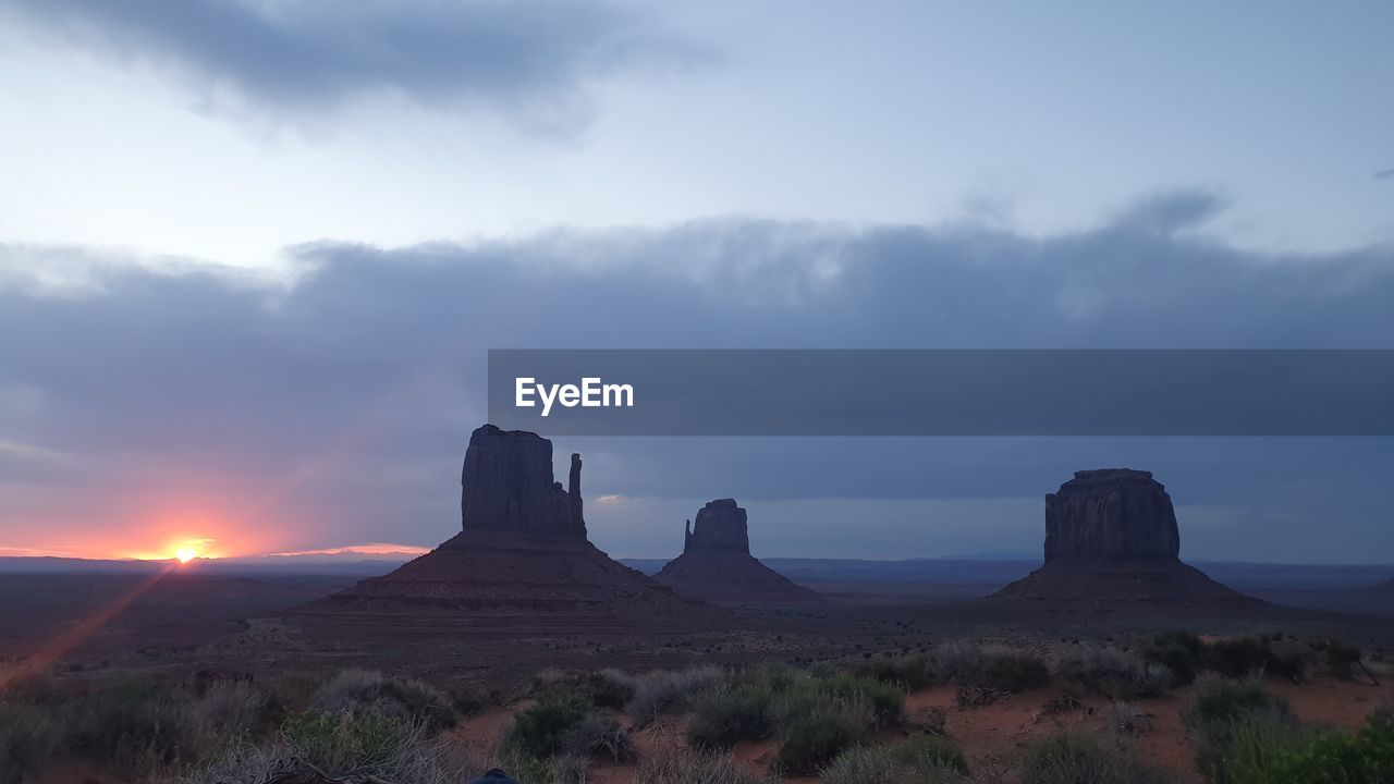 Sunset at monument valley