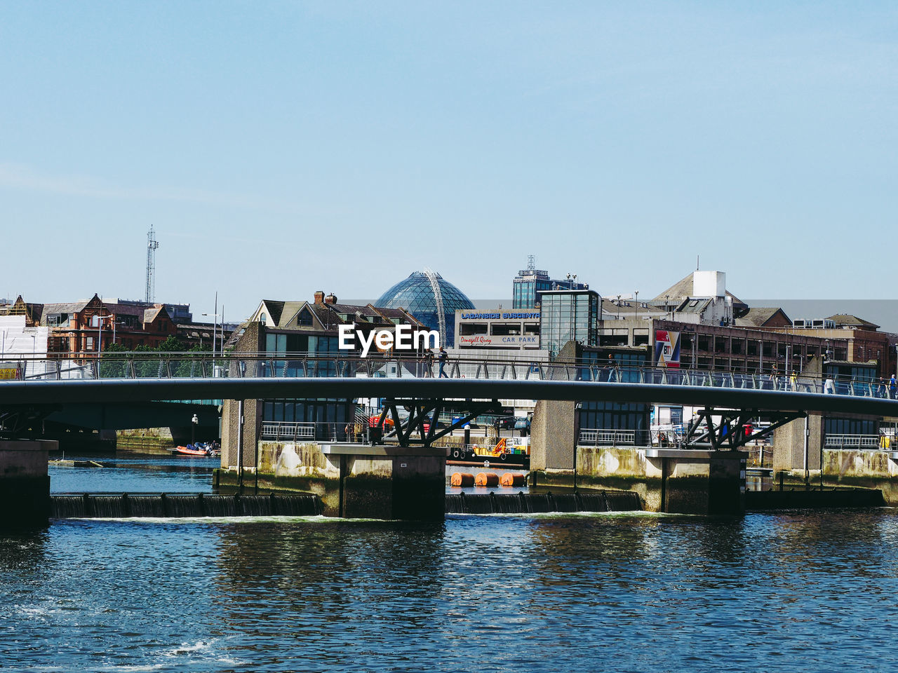 BRIDGE OVER RIVER IN CITY