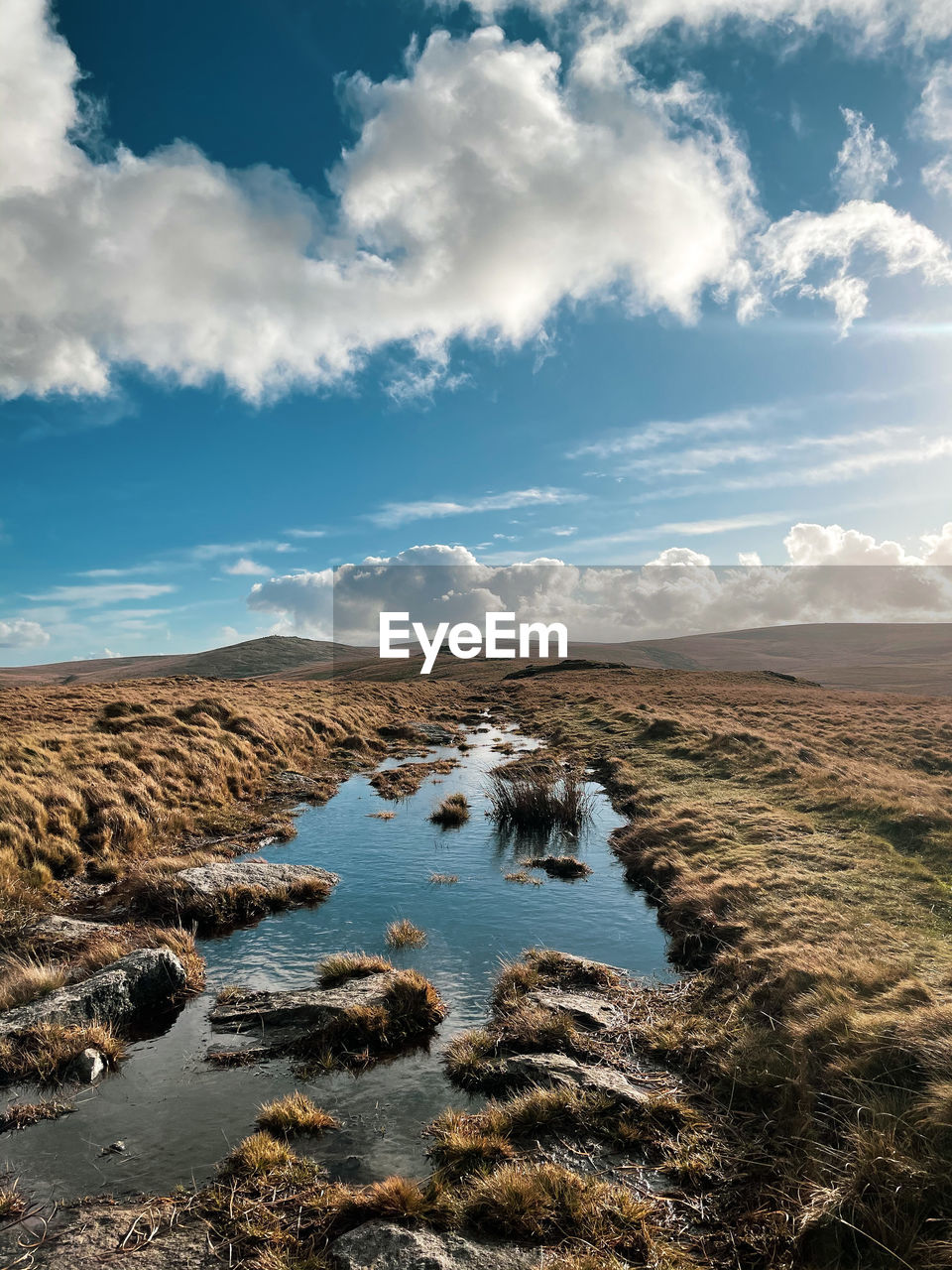 Scenic view of land against sky