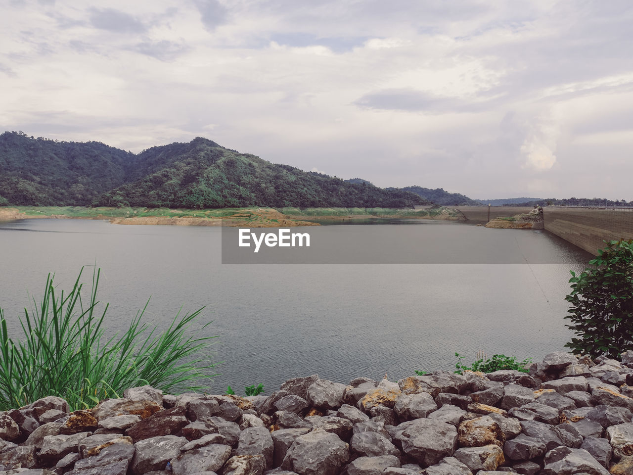 Scenic view of river against sky