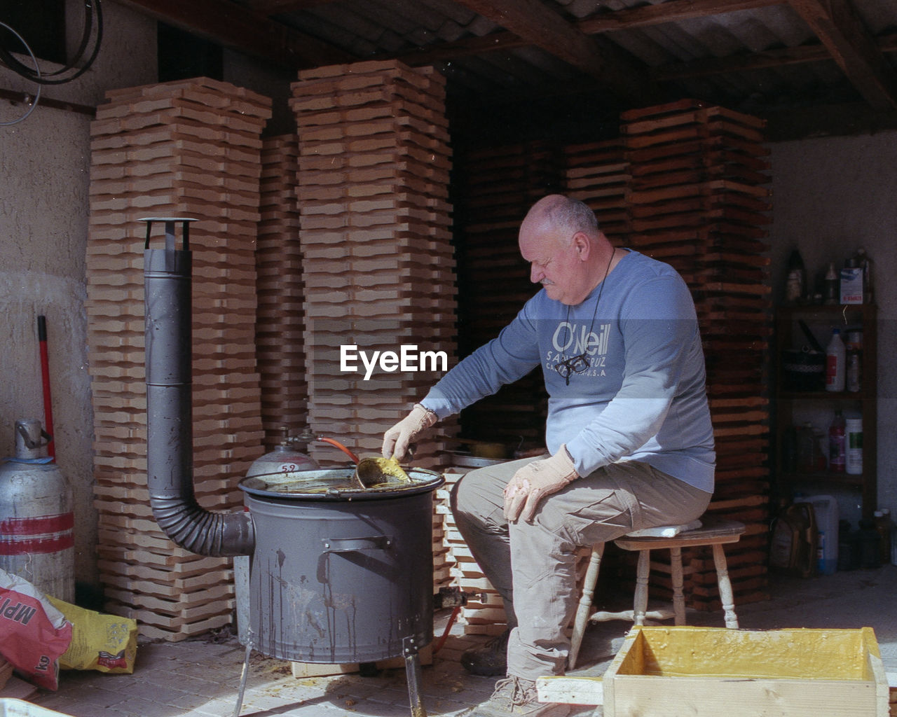 Portrait of man working in workshop