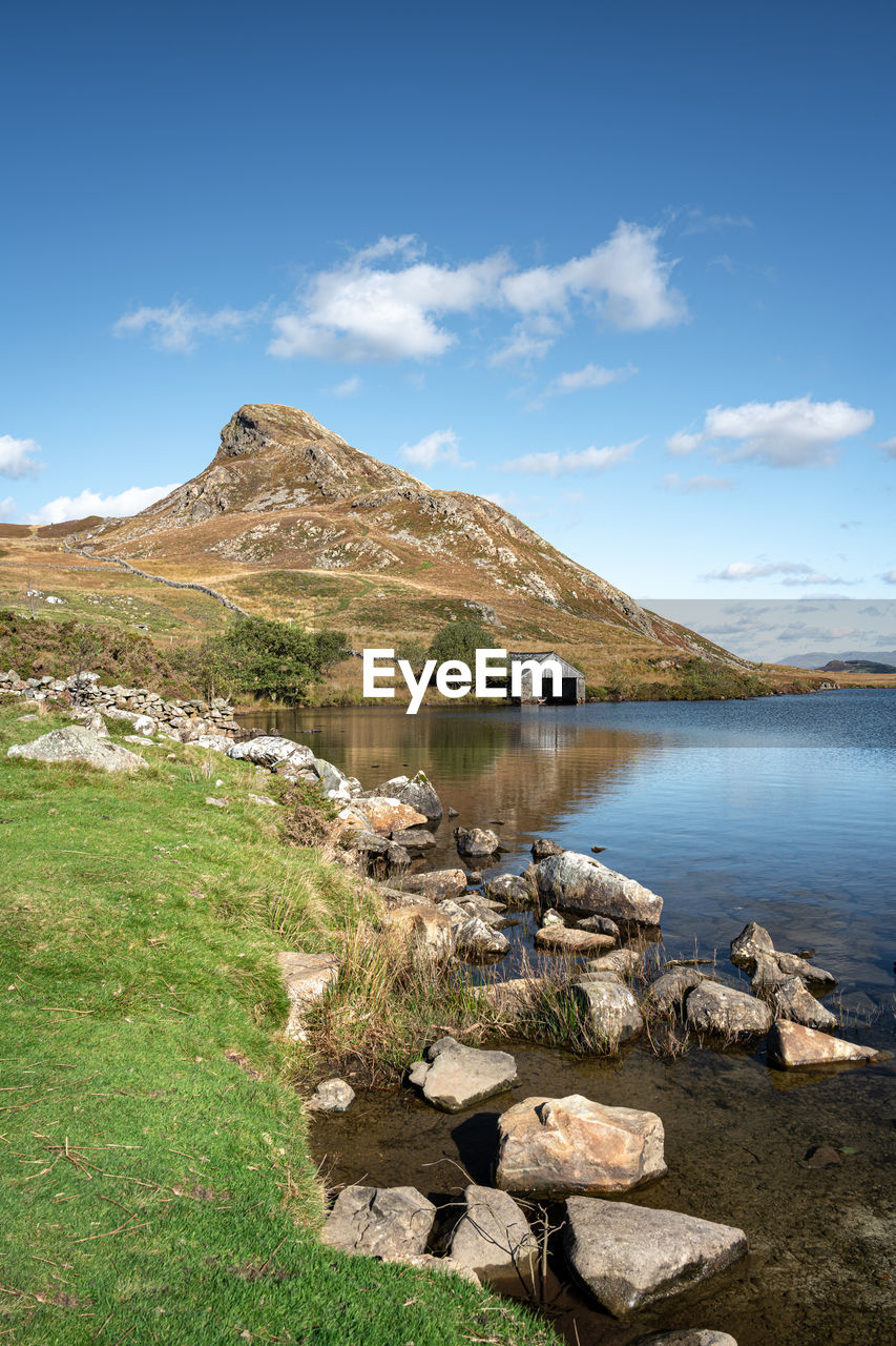 SCENIC VIEW OF LAKE BY MOUNTAINS AGAINST SKY