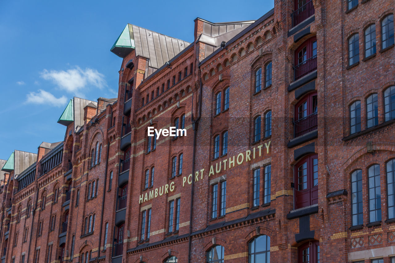 Facade of brick building