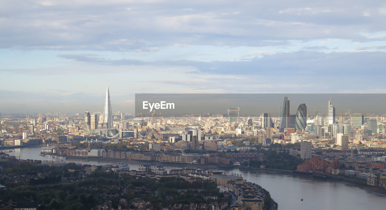 Shard london bridge and gherkin at sunset