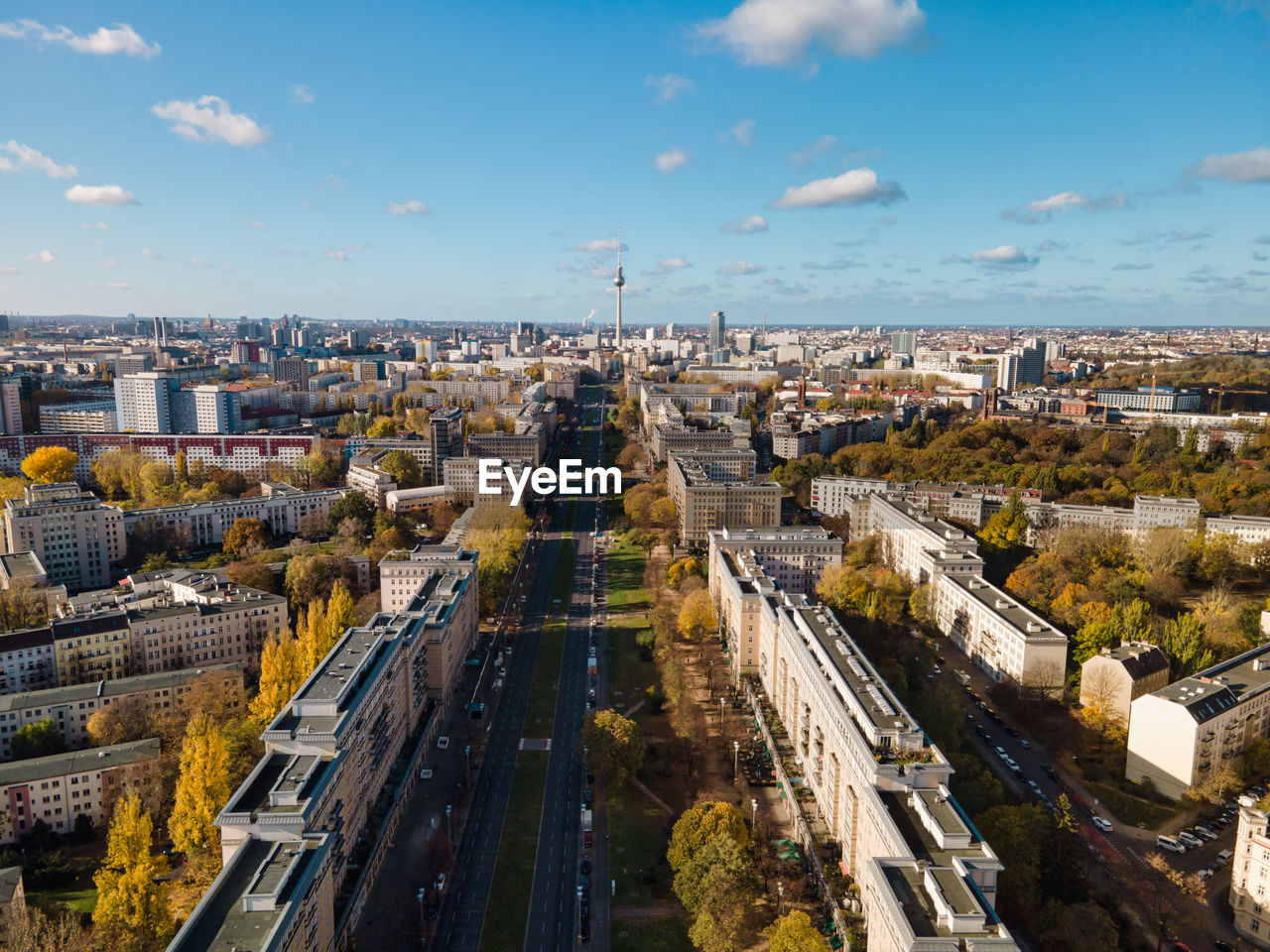 Berlin friedrichshain view to the city center