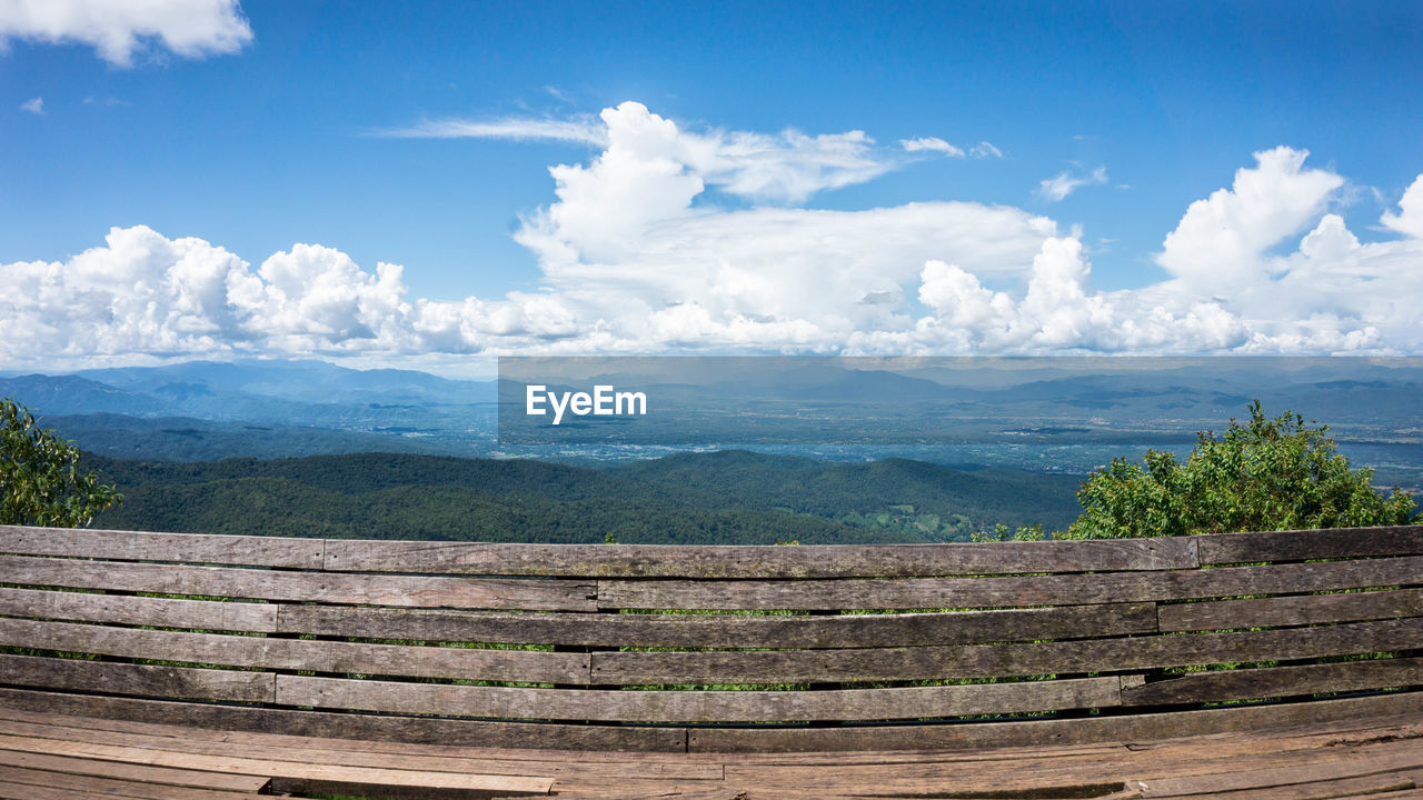 Scenic view of landscape against cloudy sky