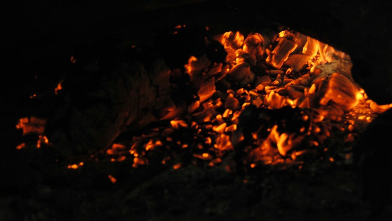 CLOSE-UP OF FIRE IN FIRE