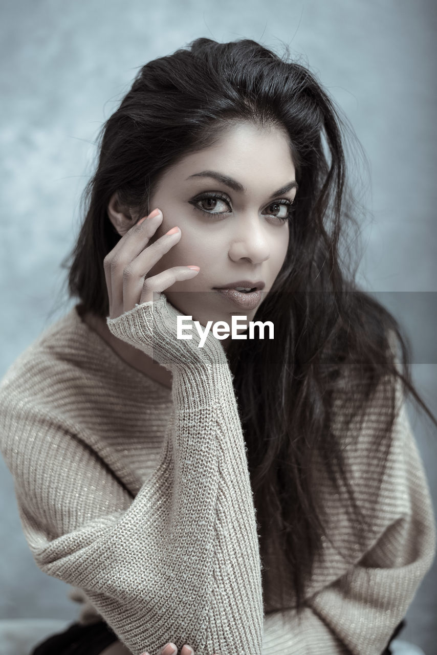 Close-up portrait of young woman