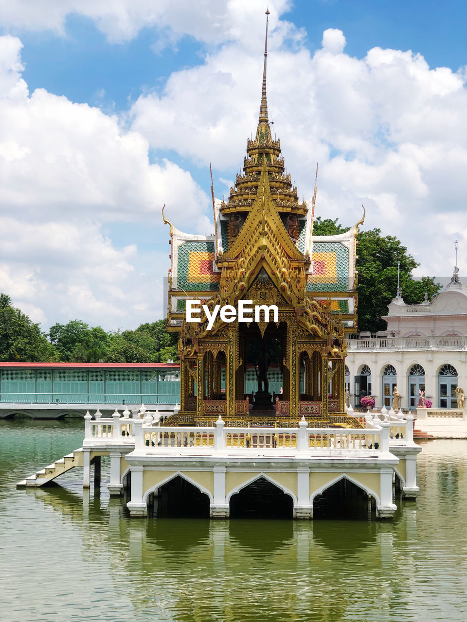 Ancient thai pavilion in the water
