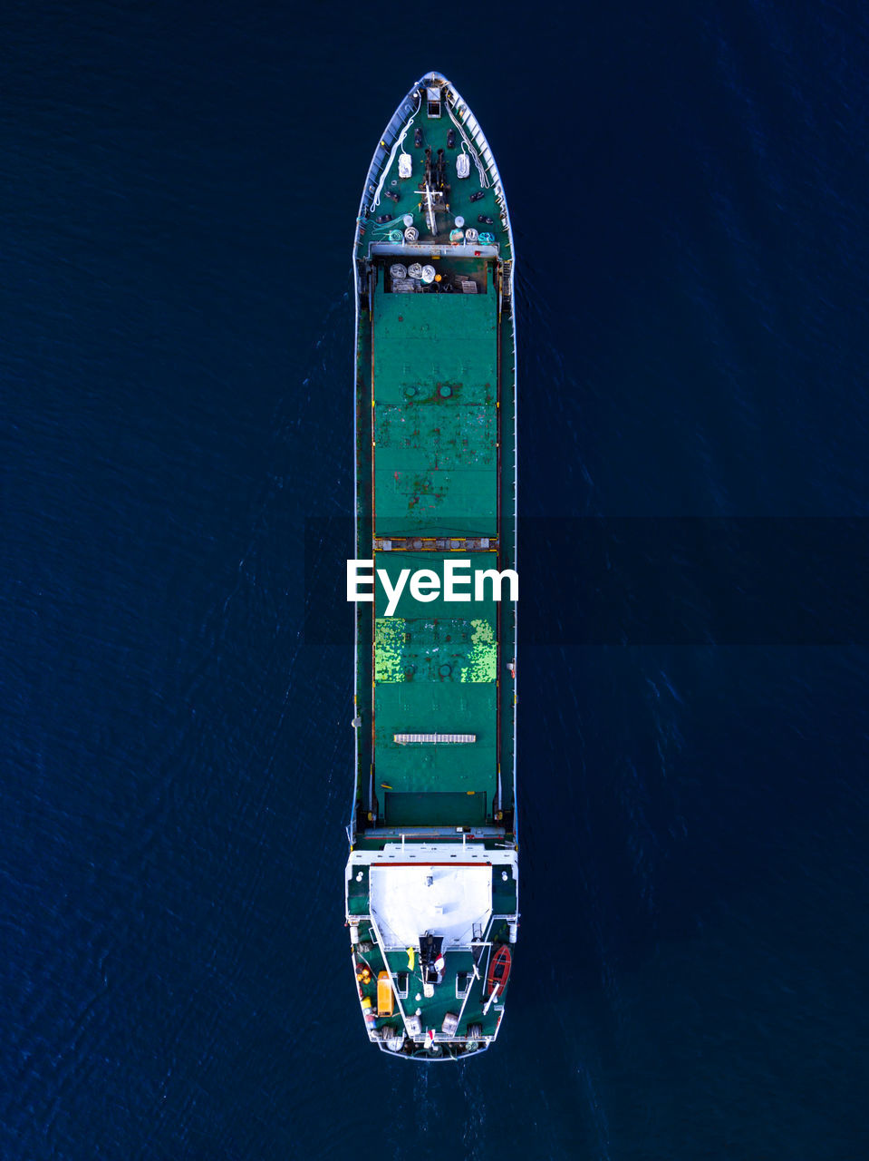 Aerial view of tanker