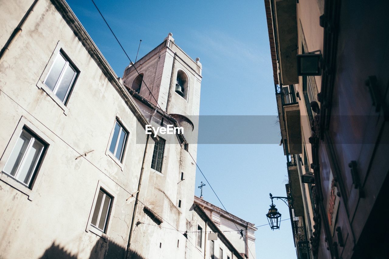 Low angle view of residential buildings against sky