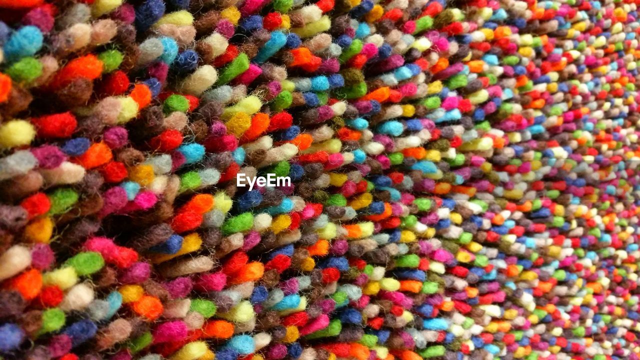 Full frame shot of colorful cottons