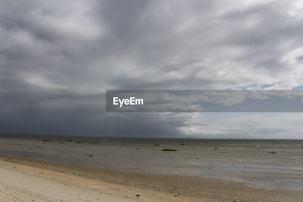 SCENIC VIEW OF SANDY BEACH AGAINST SKY