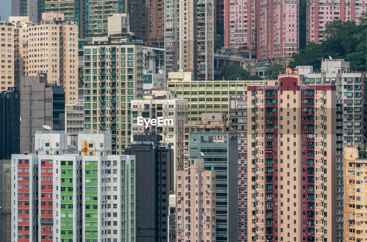 Full frame shot of modern buildings in city