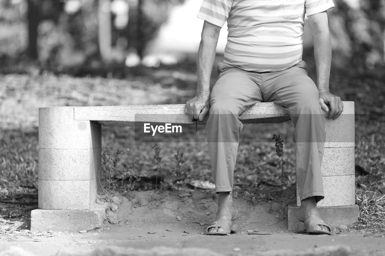 Man sitting on bench