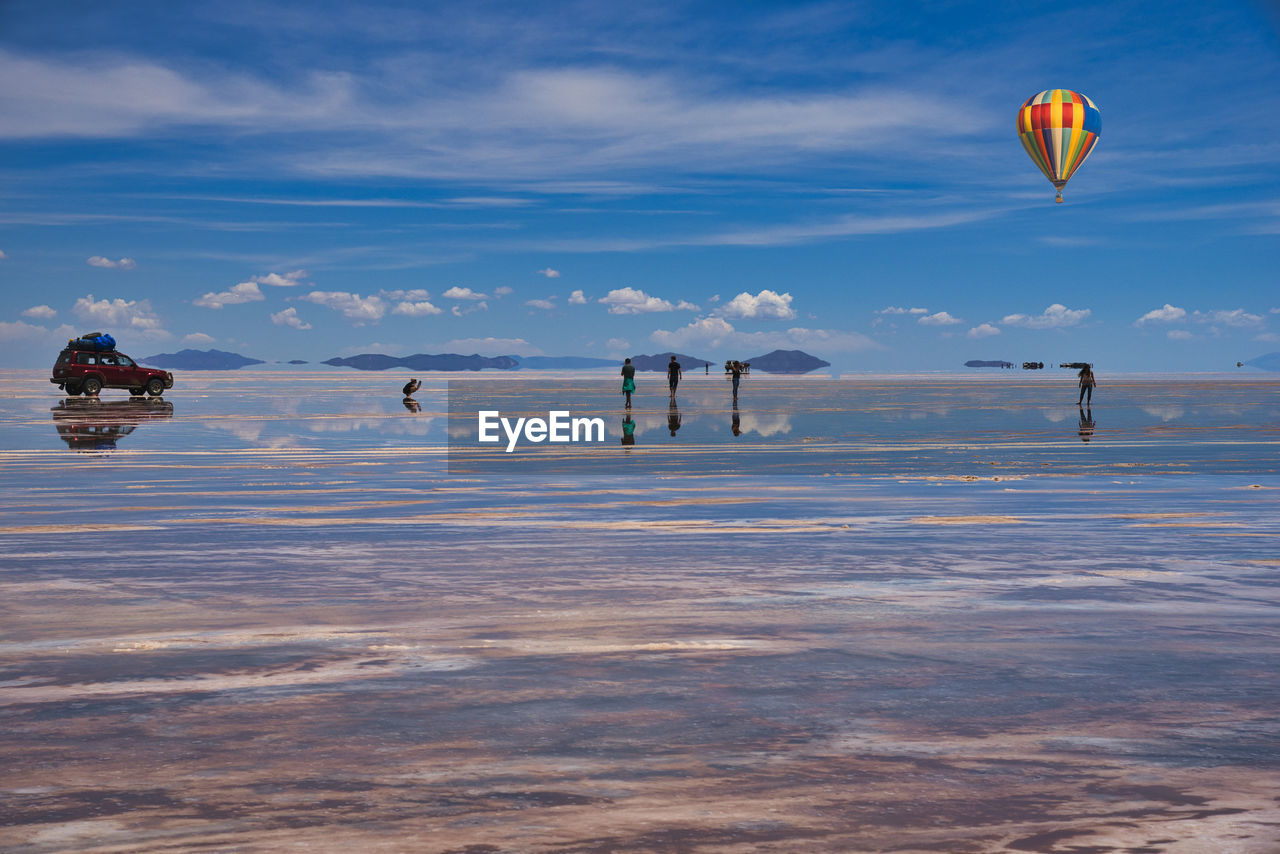 Uyuni salt lake in the rainy season