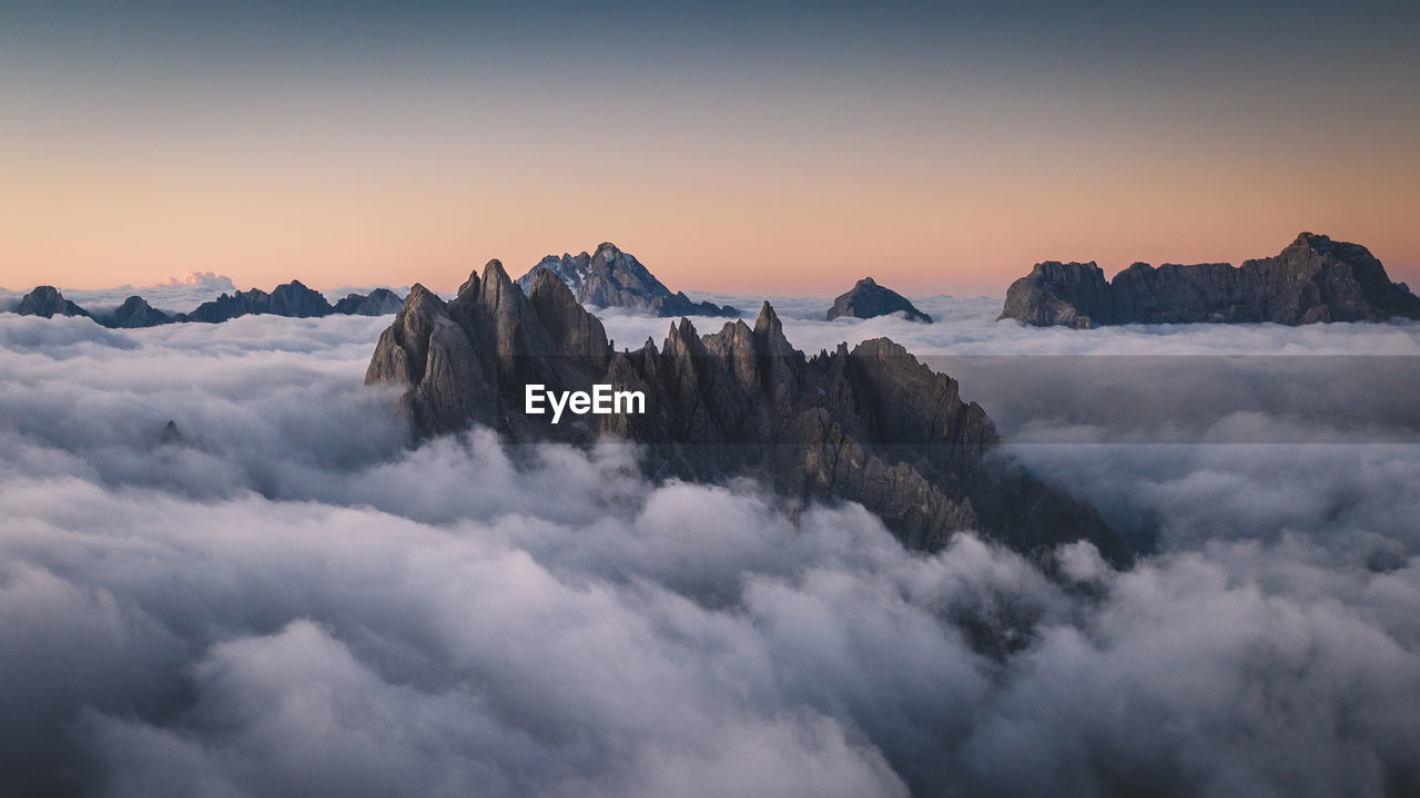 High above the dolomites, italy.